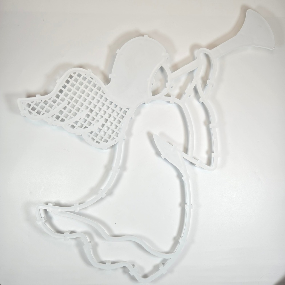 Vintage 90s Light-up Angel Lighted Indoor Outdoor Christmas Silhouettes Markee - Picture 4 of 11
